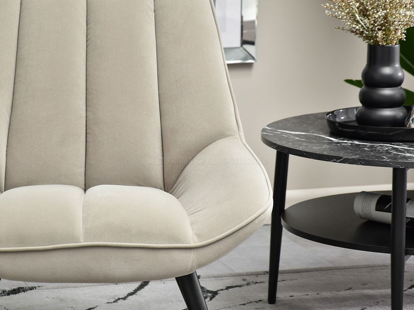 Křeslo Zolta (béžová + černá)