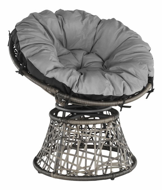 Otočné křeslo Trinny (šedá + černá)