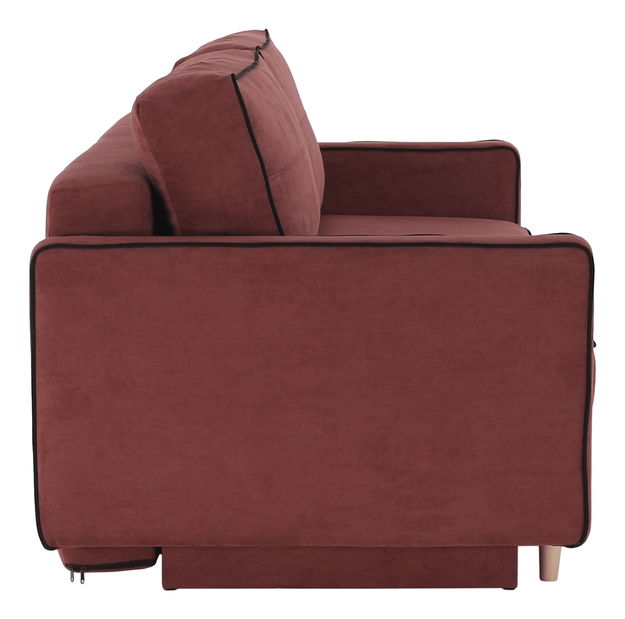 Pohovka trojsedačka Banuga (růžová + černá)