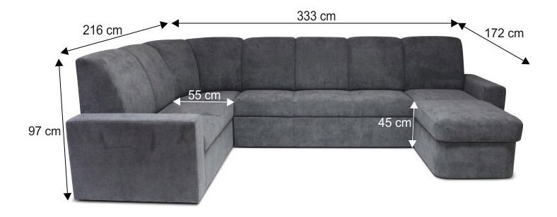 Rohová sedací souprava U Iza New (P)