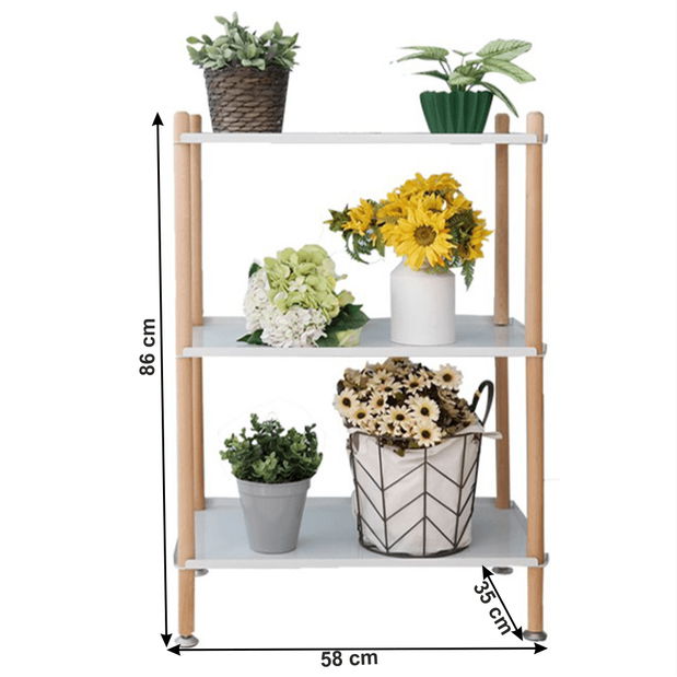 Regál Darina (buk + bílá)