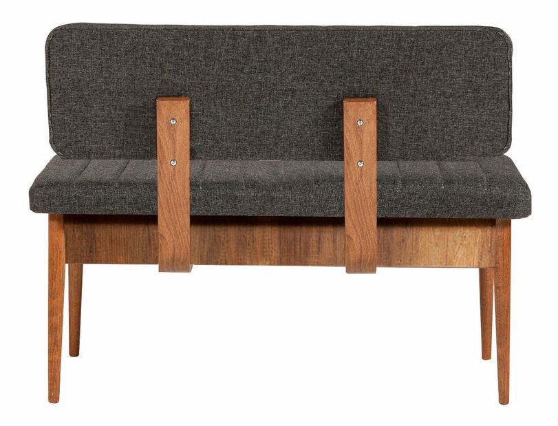 Rozkládací jídelní stůl se 2 židlemi a 2 lavicemi Vlasta (ořech + antracit)