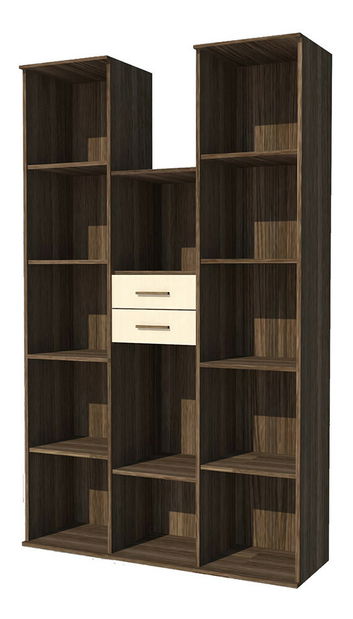 Vitrína Irvine I5 (jasan tmavý + jasan)