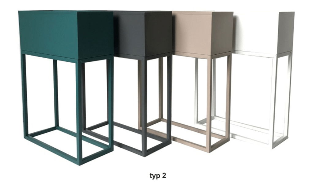 Kovový květináč Indrazia typ 2 (bílá)