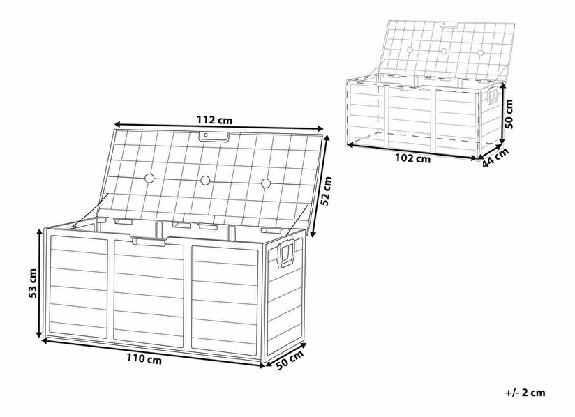 Úložný zahradní box Lang (béžová)