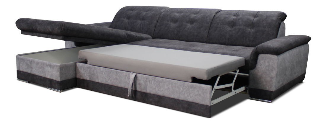 Rohová sedací souprava Batt L+2F (hnědá + světle hnědá) (L)