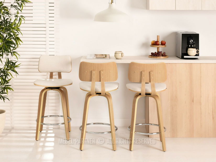 Židle Heindrich (krémová + dub)