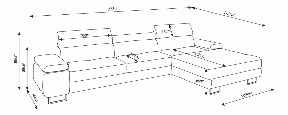 Rohová sedací souprava Antty mini (šedá) (L)