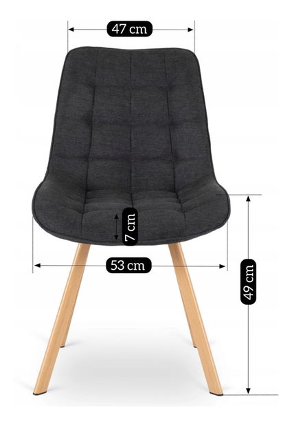 Jídelní židle Kramnik (černá)