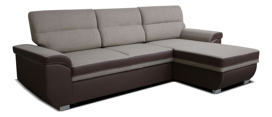 Rohová sedací souprava Lucan 2F+L (béžová + hnědá) (P)