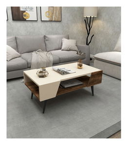 Konferenční stolek Mevala 1 (světlobéžová + ořech) *bazar