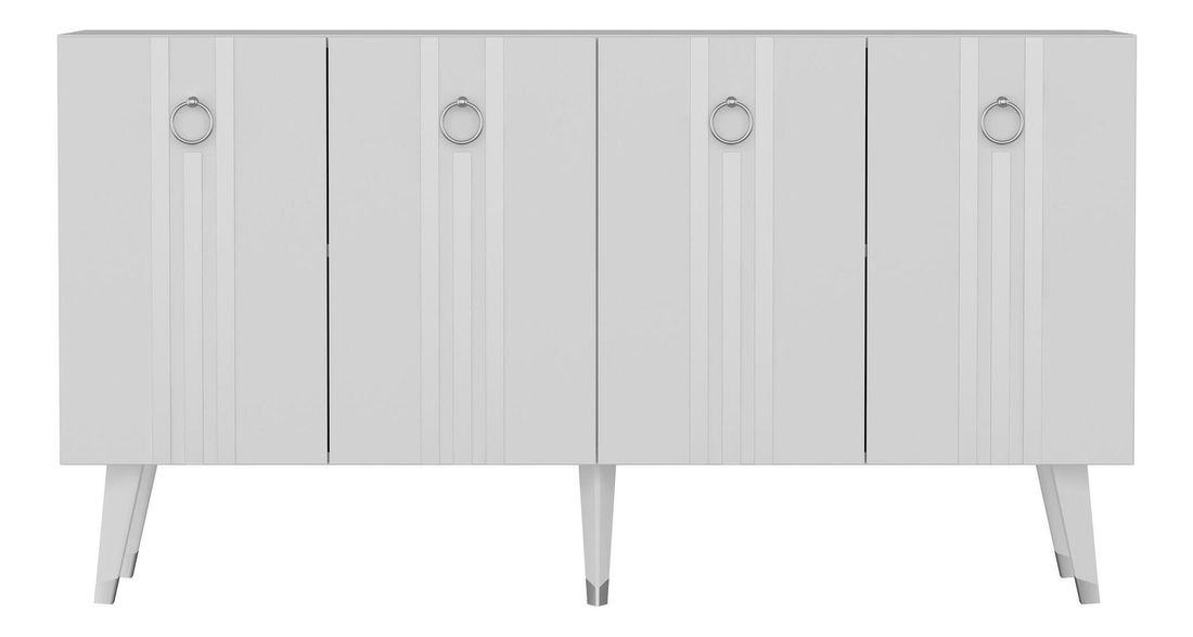 Skříňka Pometu (bílá + stříbrná)