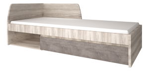 Jednolůžková postel 90 cm Jolene (kaštan nairobi + onyxová) (s roštem)