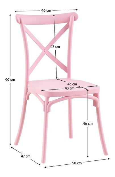 Zahradní židle Saviva (růžová)