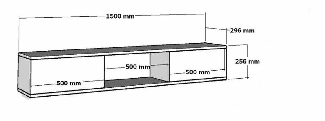 TV stolek/skříňka Arenden (bílá + stříbrná)