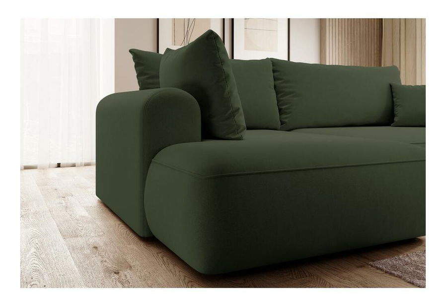 Rohová sedací souprava Olivo II (L) (zelená + černá)