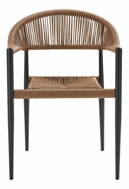 Zahradní židle Caledria (přírodní + černá)