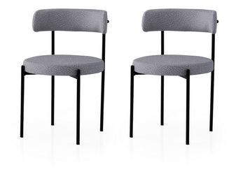 Set 2 ks. jídelních židlí Gindera (černá + tmavě šedá)
