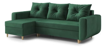  Rohová sedací souprava Eugenie (L) (tmavě zelená)