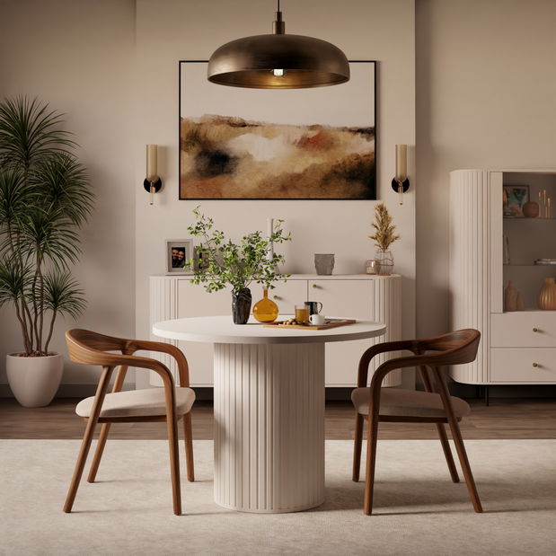 Rozkládací jídelní stůl Ovalina (béžová písková)