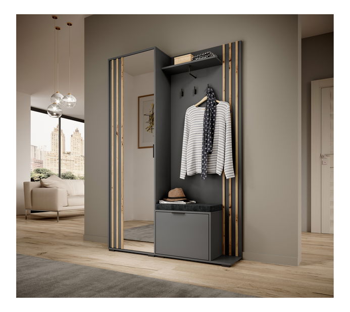 Předsíň Norris (grafit + dub artisan)