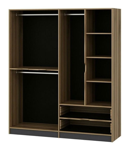 Šatní skříň Erich 2 (zlatá)