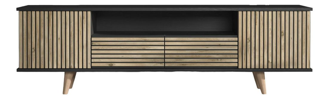 TV stolek/skříňka Franc 59 (černé dřevo + borovice atlantická)