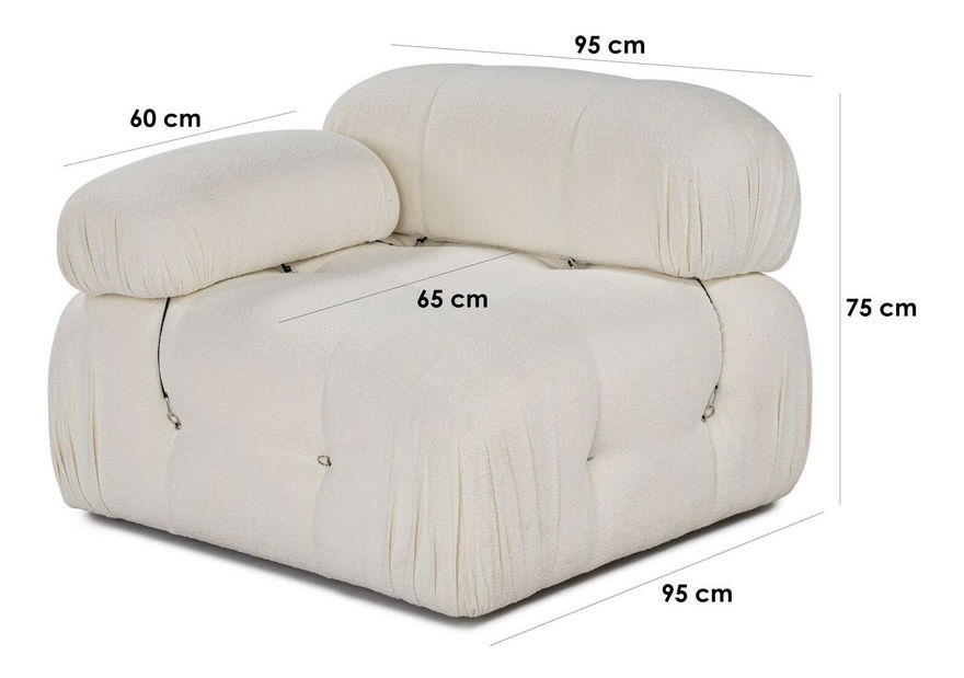 Křeslo Bubel (bílá) (L)