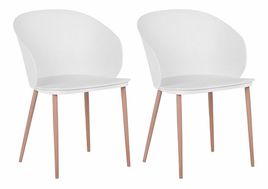 Set 2 ks. jídelních židlí BALAK (bílá)