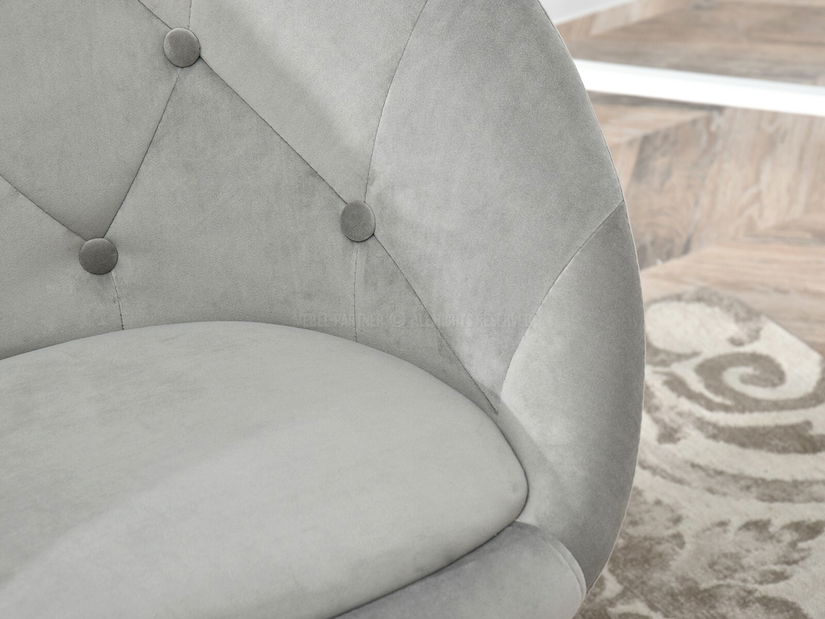 Křeslo Lush 3 (šedá + chromová)