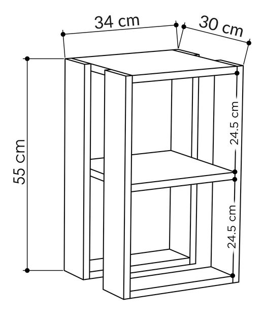 Noční stolek Leopold (Bílá)