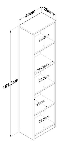  Regál Tedene 3 (bílá + ořech)