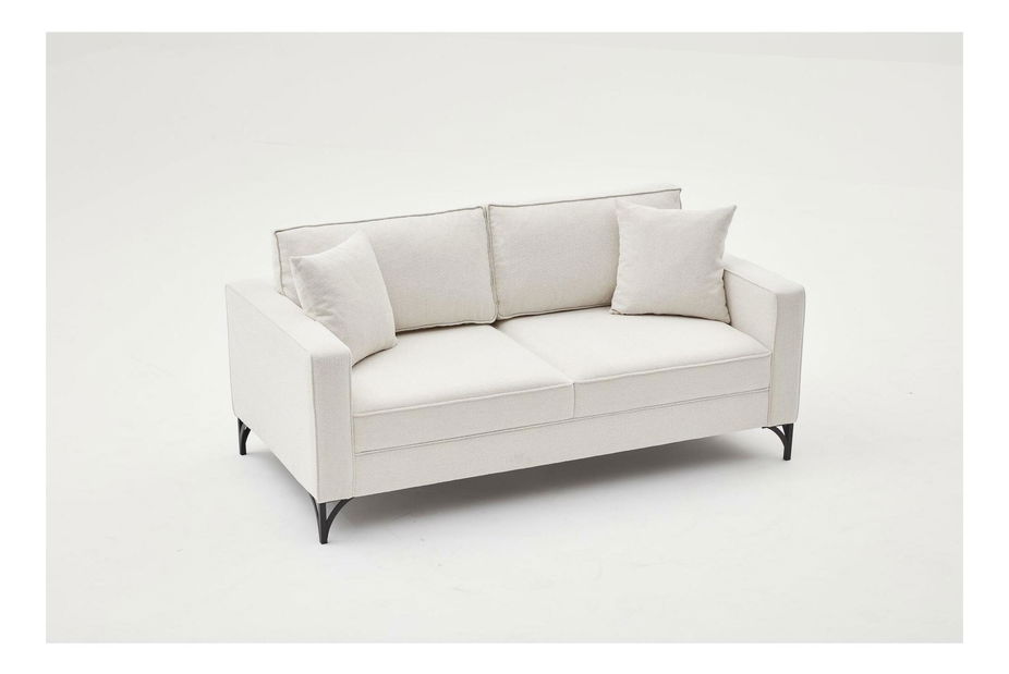 Pohovka dvousedačka Berlunetta (krémová + černá)