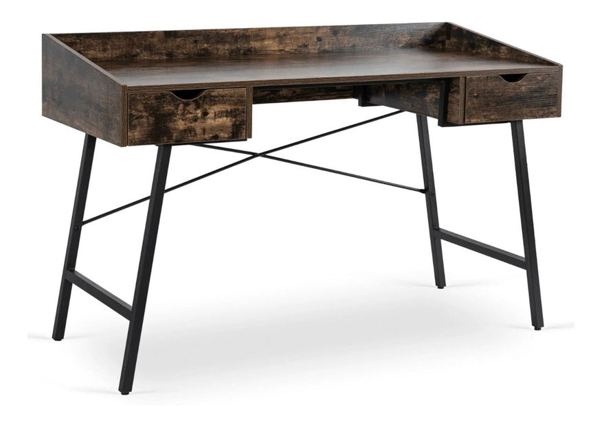 Psací stolek Igualada (dub rustikal + černá)