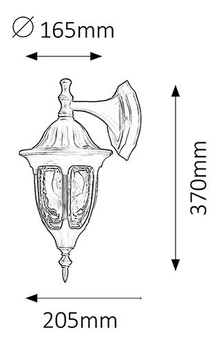 Venkovní svítidlo Milano 8341 (černá)
