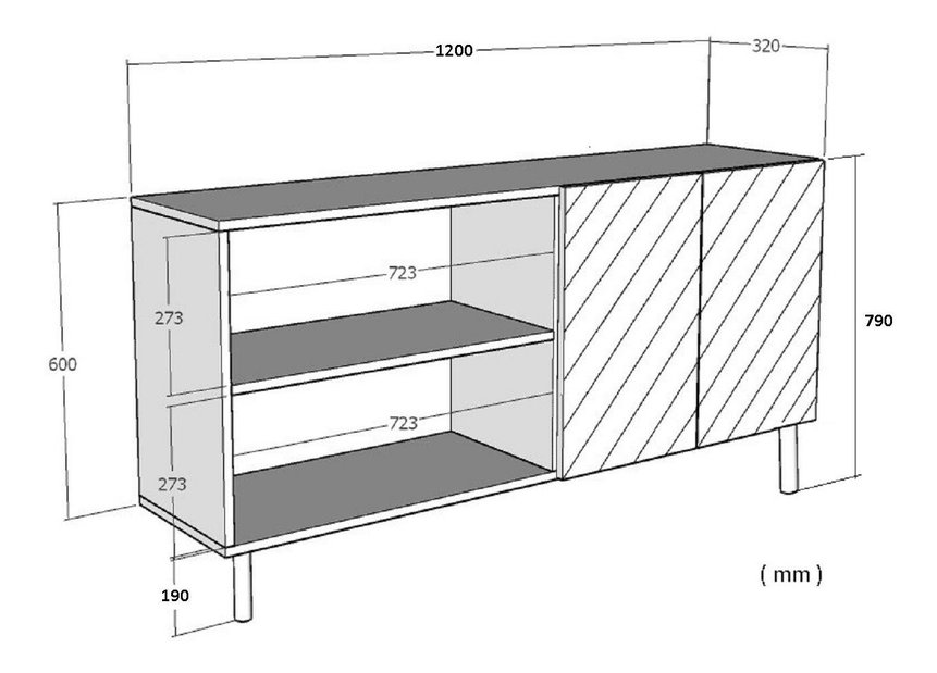  Skříňka Pegasuso (bílá + stříbrná)