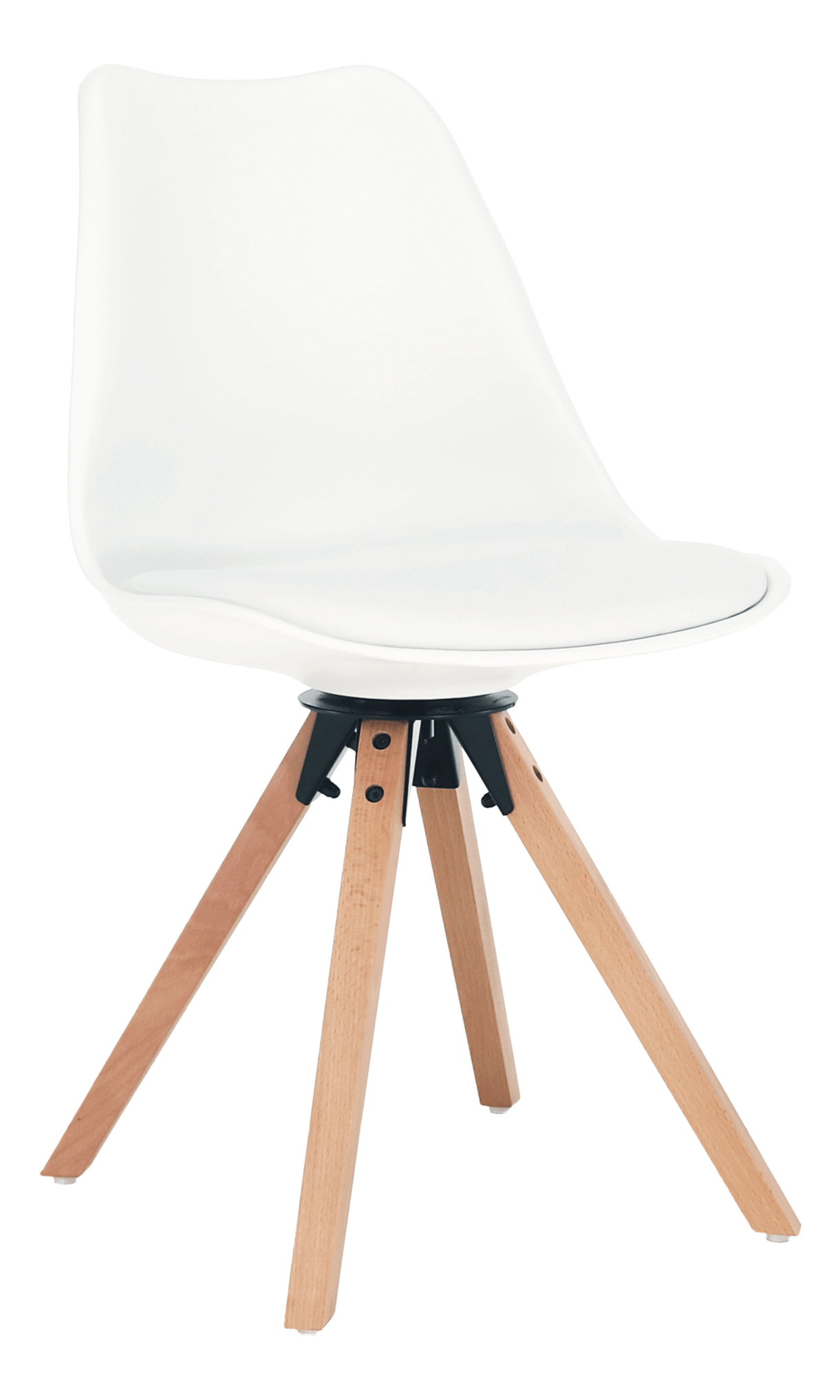 Otočná židle Dolena (bílá ekokůže)