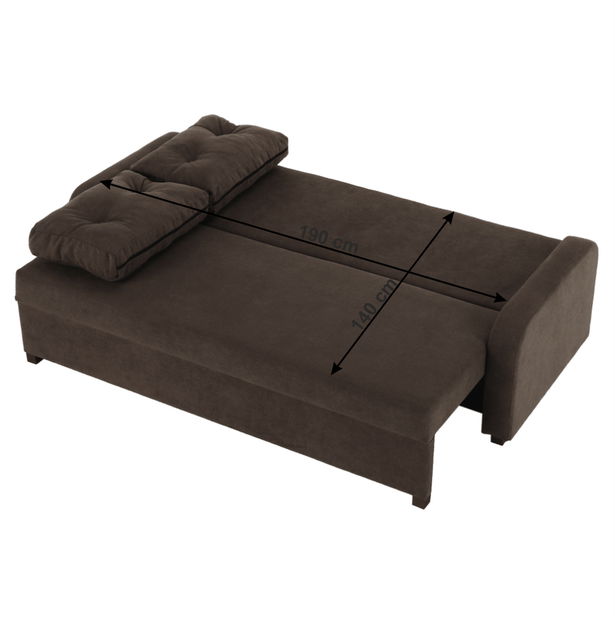 Rozkládací pohovka Porta (čokoládová)