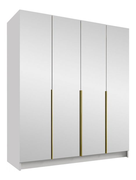 Šatní skříň Sezalos III (kašmír + zlatá) (se zrcadlem) *výprodej