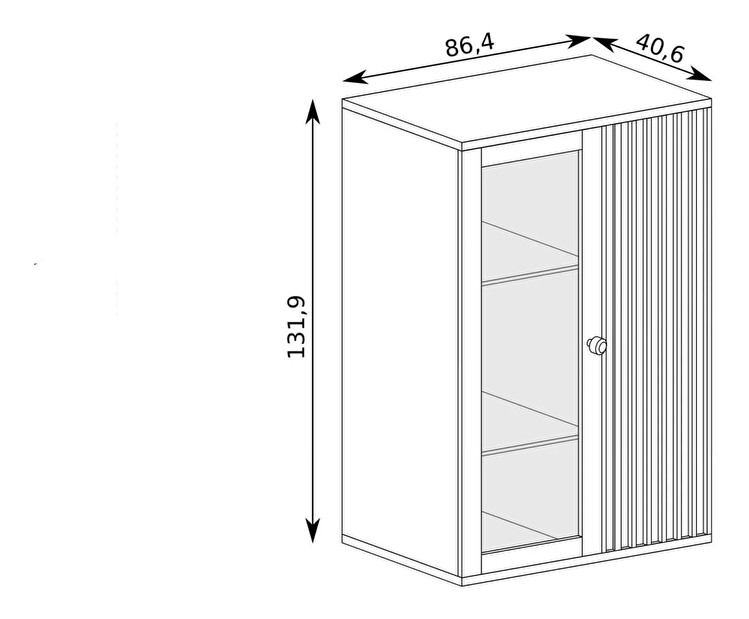 Vitrína Claudi 03 (dub artisan)