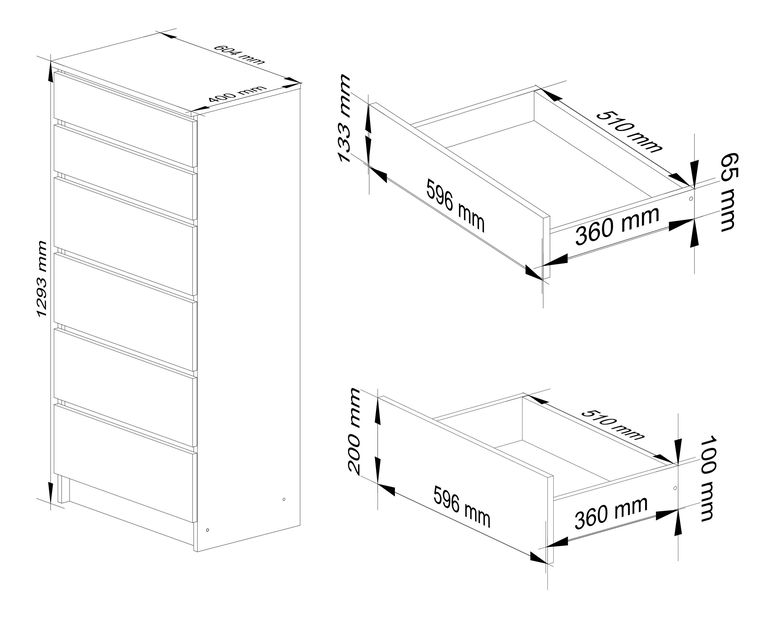 Komoda Kalista III (lesk cappuccino)