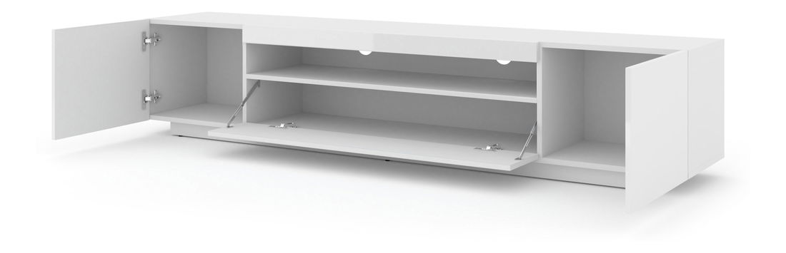 TV stolek/skříňka Aurinko 200 (lesklá bílá)