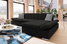 Rohová sedací souprava Makalu (černá + šedá)