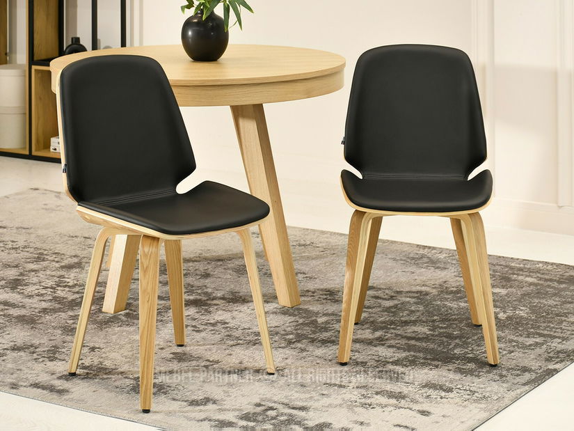 Jídelní židle Vicisitudes (černá + dub)