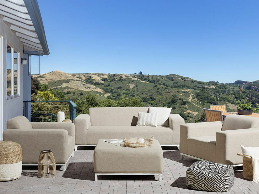 Zahradní sedací souprava RAVIOL (béžová) (pro 5 osob)