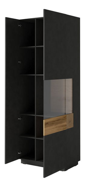 Vitrína Stacey Typ 13 (dub + bílý vysoký lesk) *výprodej