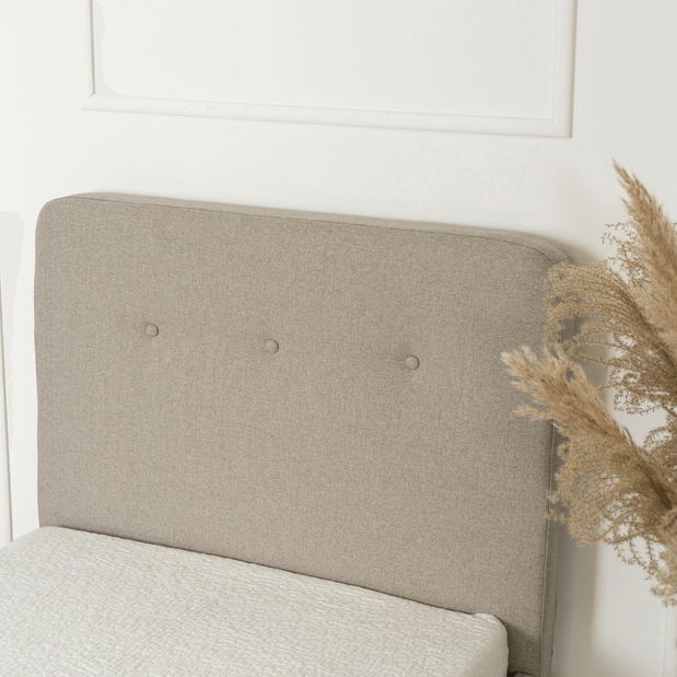 Jednolůžková postel 90 cm Molecular (béžová) (s roštem)