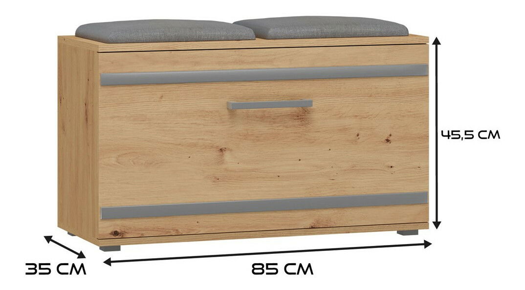 Botník (skříňka na boty) Oasis 1 (dub artisan)