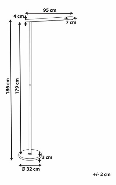 Stojanová lampa Perza (černá)