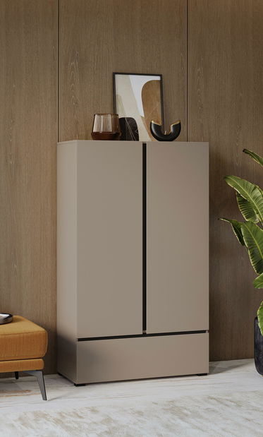 Policová skříň Crossroad S38 (congo + černá)